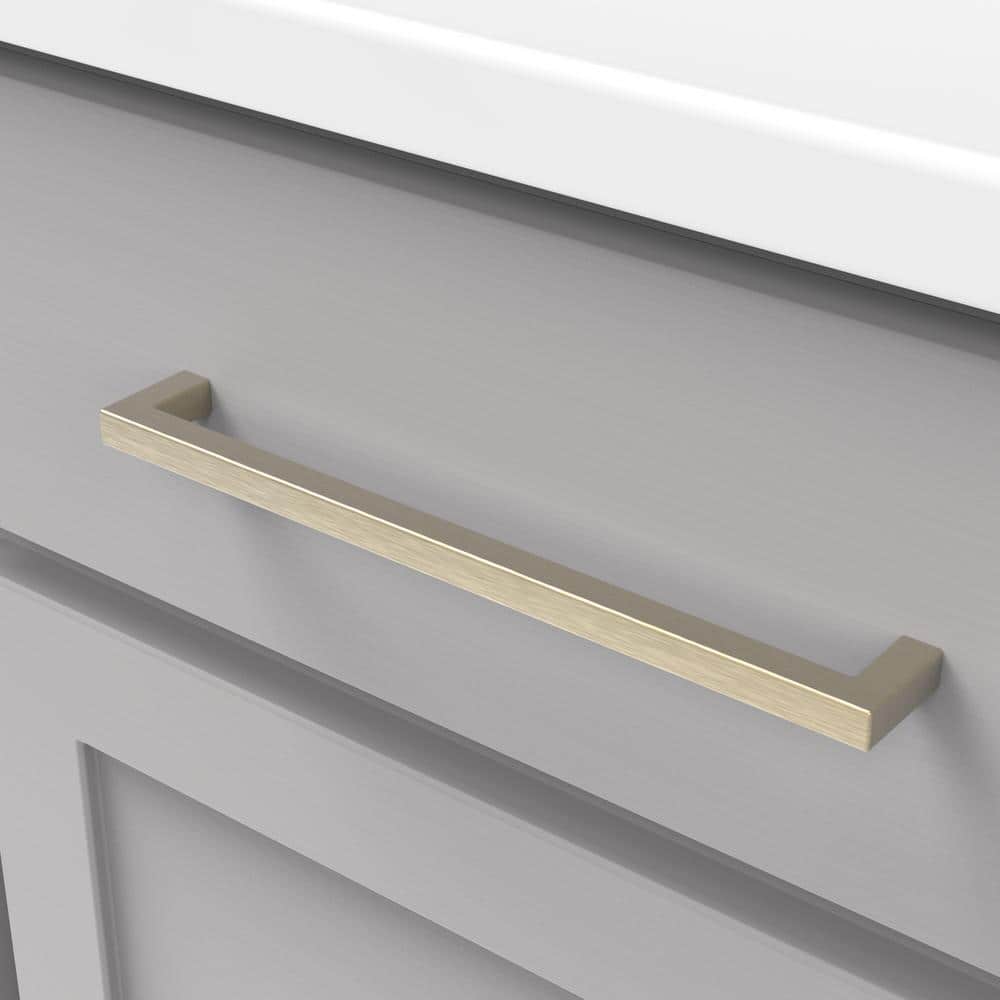 Elusive Golden Nickel Modern Cabinet Handle with Mounting Hardware