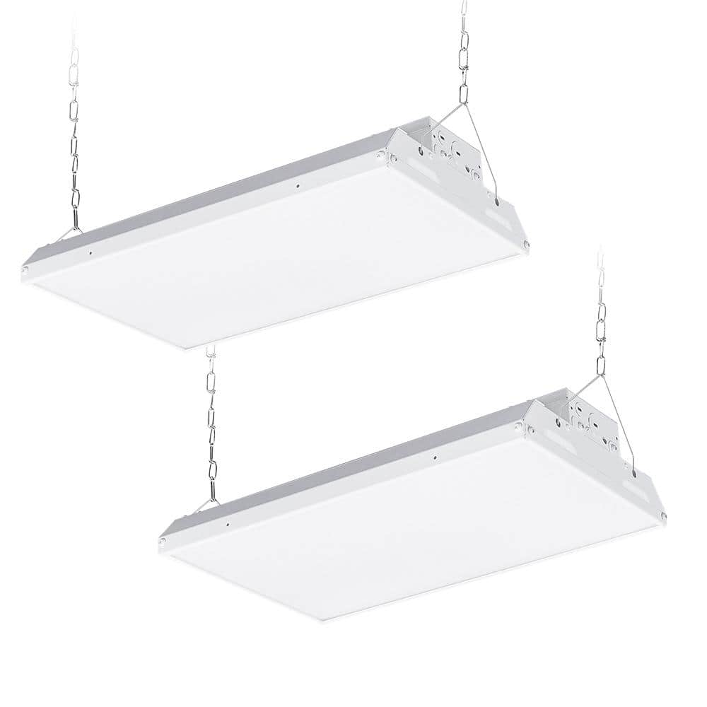 1.4 ft. 115-Watt 17,000-Lumens Integrated LED Dimmable White Linear High Bay Light 120-277-Volt 4000K/5000K (2-Pack) price history on PriceWatchPro
