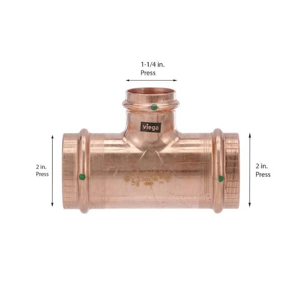 ProPress 2 in. x 2 in. x 1-1/4 in. Press Copper Tee
