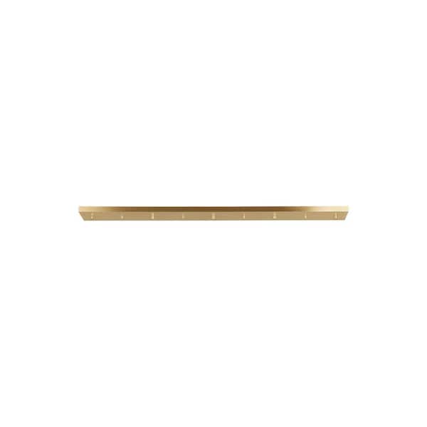 Generation Lighting 48 in. 5-Light Satin Brass Linear Multi-Port Canopy