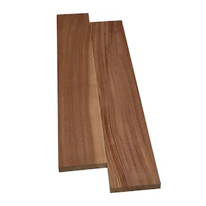 3/4 in. x 5.5 in. x 96 in. S4S African Mahogany Base Moulding (2-Pack)