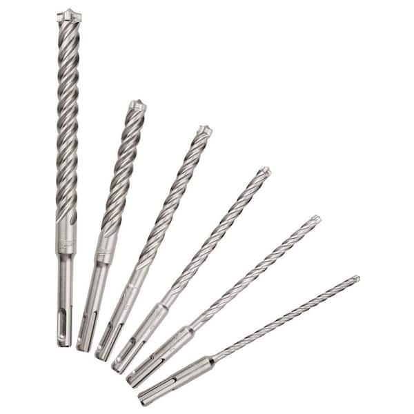 Milwaukee 4-Cutter SDS-PLUS Carbide Hammer Drill Bit Set (6-Piece)