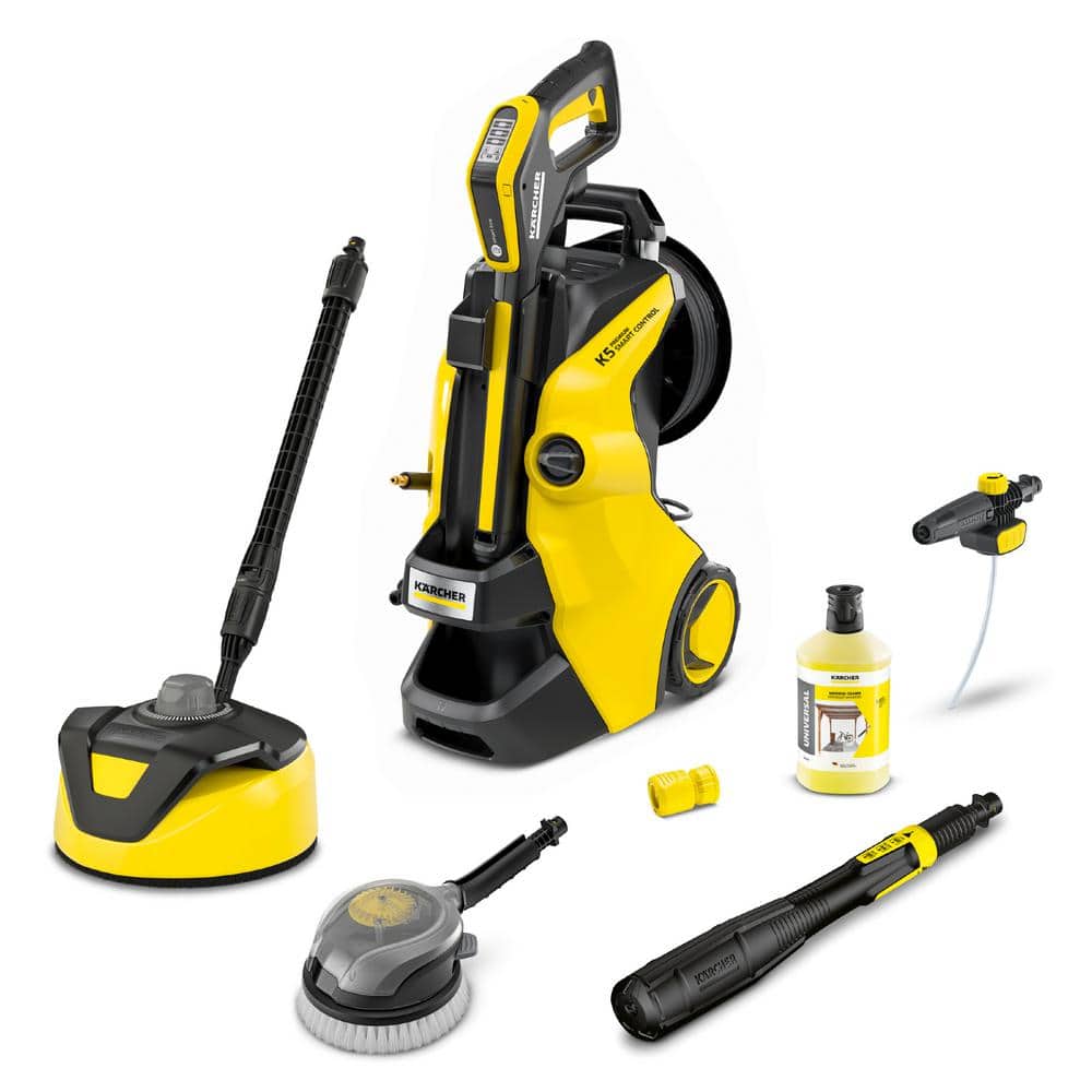 Karcher 2500 Max PSI 1.55 GPM K 5 Premium Smart Control CHK Cold Water Corded Electric Pressure Washer Plus Surface Cleaner -  1.324-684.0