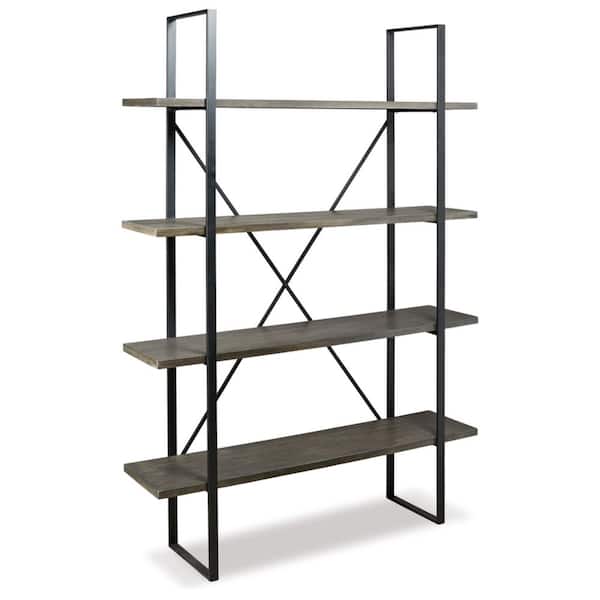 Signature Design By Ashley Gilesgrove 72.13 in. Tall Medium Density Fiberboard (MDF) 4-Shelf Etagere Bookcase