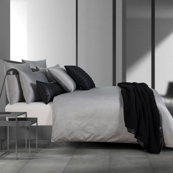 Unbranded Valletta 3-Piece Grey Polyester Full/Queen Duvet Cover Set