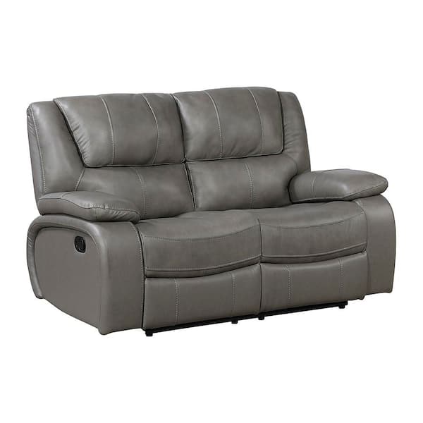 Lazzara Dimitri 64 in Top Grain Leather Manual Double Reclining 2