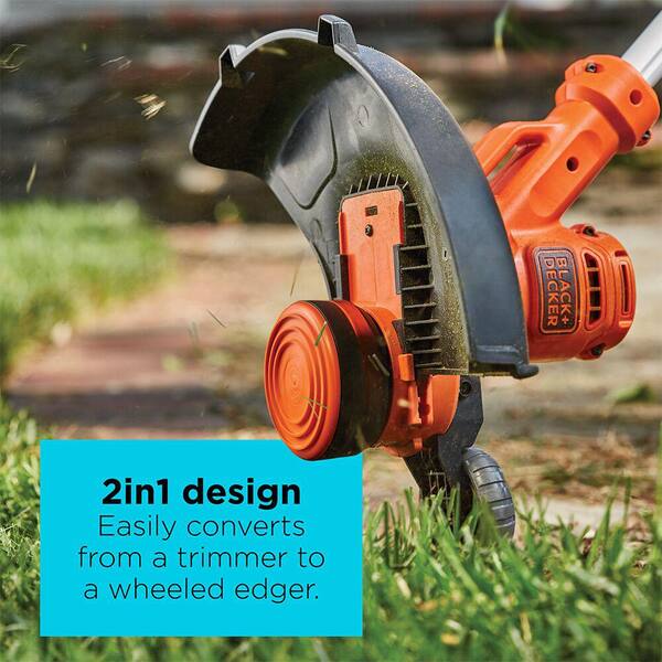 BLACK+DECKER 20 in. 13 AMP Corded Electric Walk Behind Push Lawn Mower and 14 in. 6.5 Amp Corded Single Line String Trimmer/ Edger