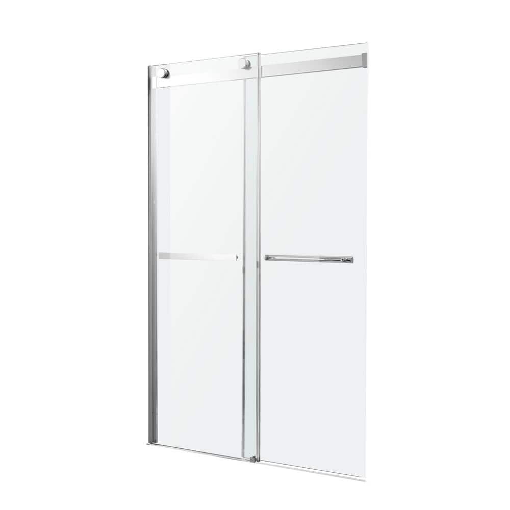 Kahn 48" x 76" Frameless Sliding Shower Door in Polished Chrome
