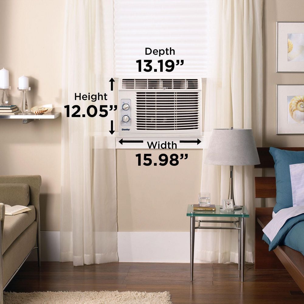 White Compact 5000 BTU Window Air Conditioner