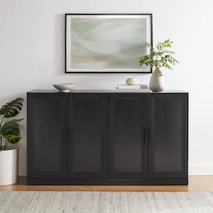 CROSLEY FURNITURE Everett Matte Black Sideboard CF4214-MB - The