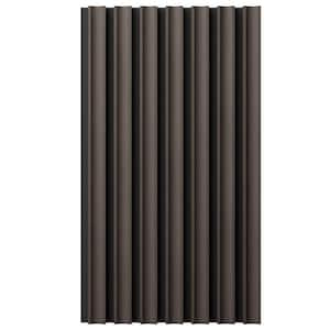 AcousticPro 1 in. x 1 ft. x 8 ft. Noise Cancelling Concave MDF Sound Absorbing Panel in Carbon Grey (2-Pack)