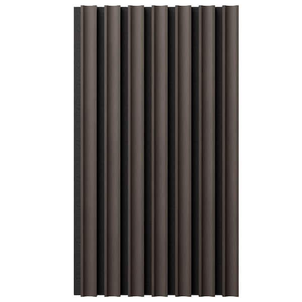 Ekena Millwork AcousticPro 1 in. x 1 ft. x 8 ft. Noise Cancelling Concave MDF Sound Absorbing Panel in Carbon Grey (2-Pack)