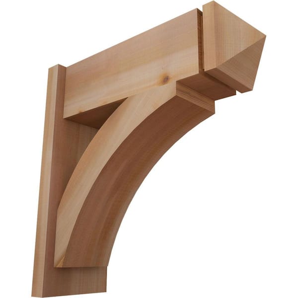 Ekena Millwork 8 in. x 22 in. x 22 in. Thorton Arts and Crafts Smooth Western Red Cedar Outlooker