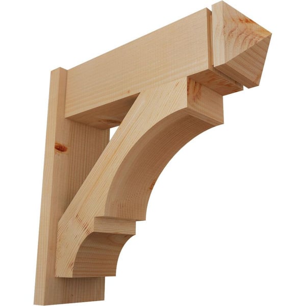 Ekena Millwork 8 in. x 24 in. x 24 in. Balboa Arts and Crafts Smooth Douglas Fir Outlooker