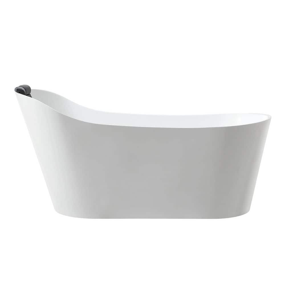 Empava 67 in. x 29.5 in. Right Drain Brushed Nickel Freestanding