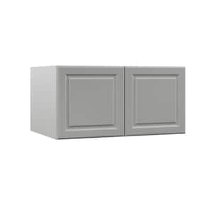 Designer Series Elgin Assembled 36x18x24 in. Deep Wall Bridge Kitchen Cabinet in Heron Gray
