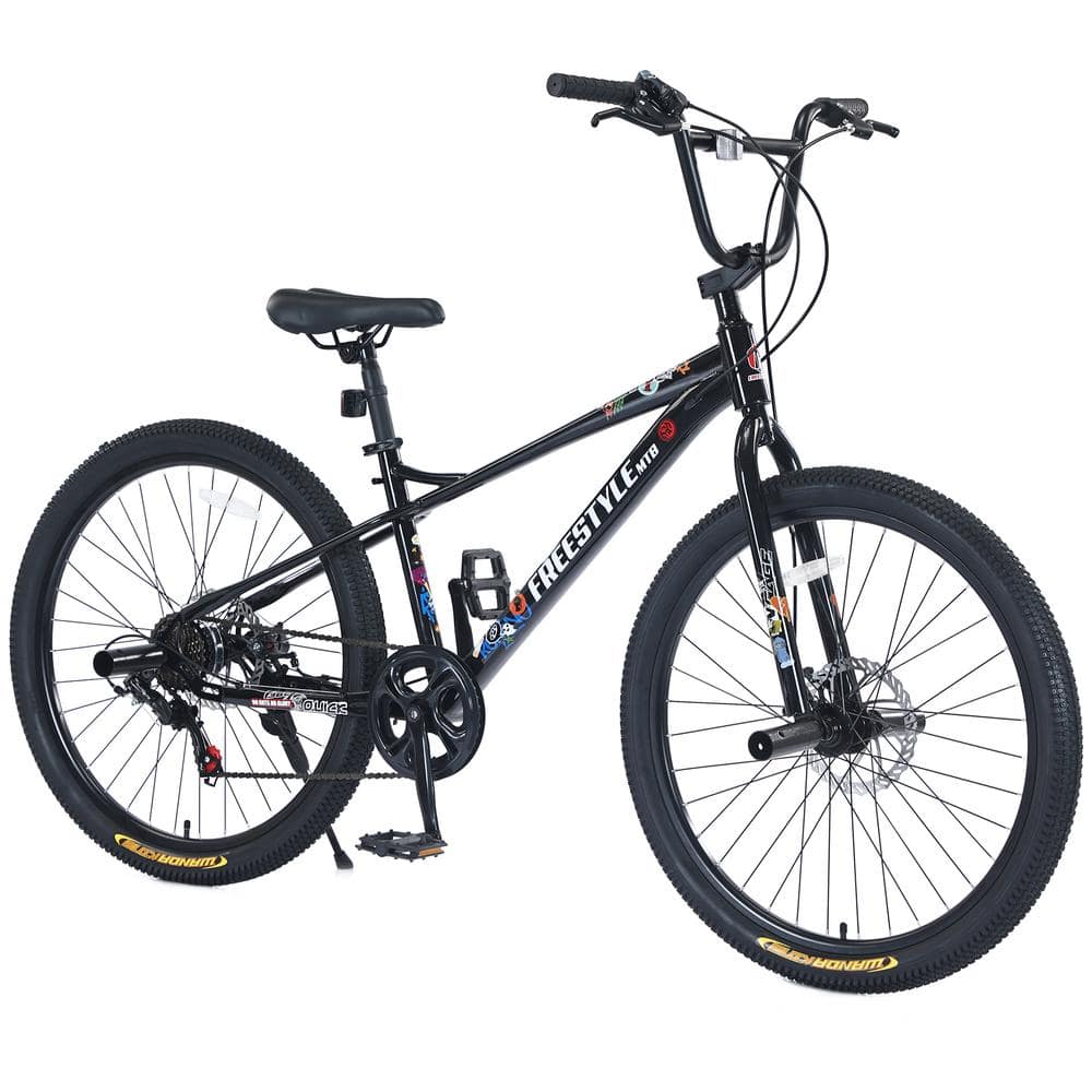 26 in. Freestyle Kids Bike Double Disc Brakes Childrens Bicycle for Boys a