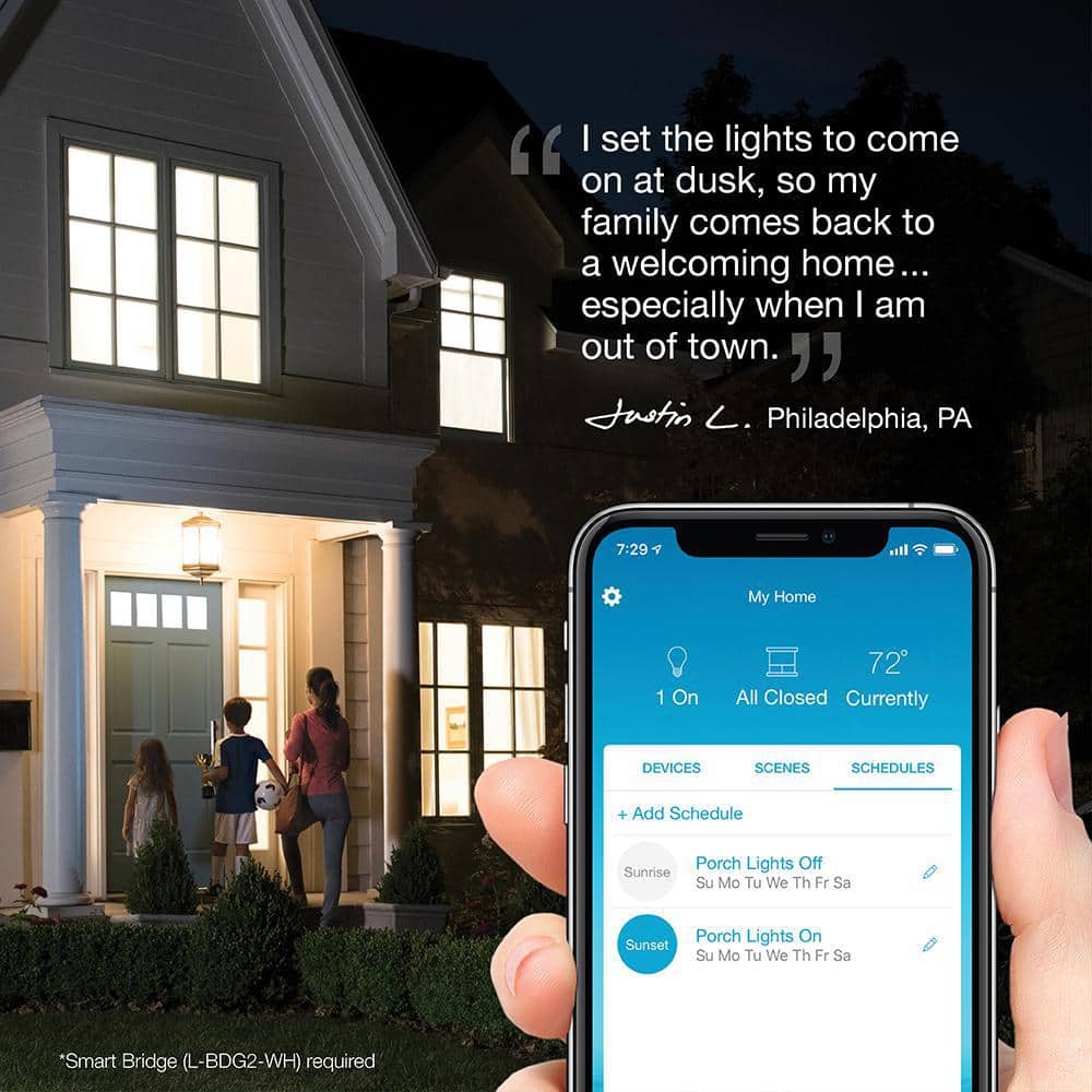Caseta White Wireless Vacancy Motion Sensor with Auto Off