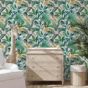 Havana Palm Pink Botanical Peel and Stick Wallpaper (Covers 28 sq. ft.)