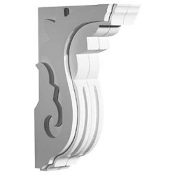 Ekena Millwork 3-3/4 in. x 9-5/8 in. x 14-1/2 in. Polyurethane Marcella Corbel