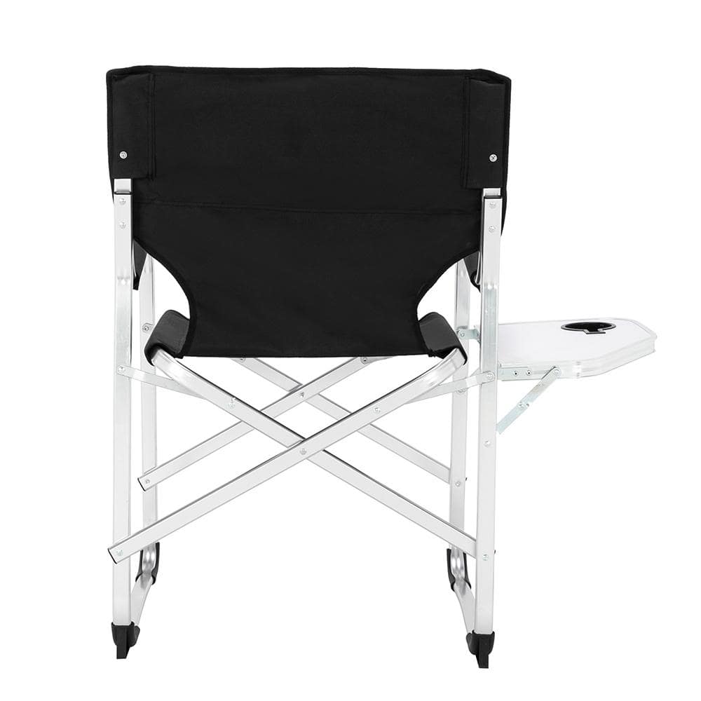 Black Aluminum Folding Lawn Chair Director Chair SG59308539