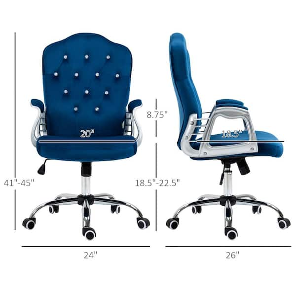 Blue computer desk online chair