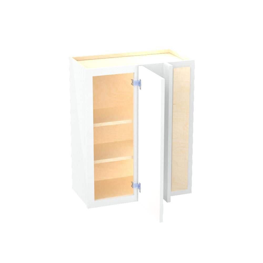 Franklin 24 in. W x 12 in. D x 30 in. H Assembled Plywood Blind Wall Kitchen Cabinet in Vesper White with Soft Close RH