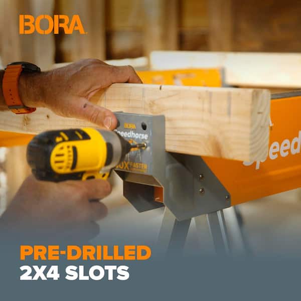 BORA 30 in. to 36 in. Steel Speed Horse XT Adjustable Height