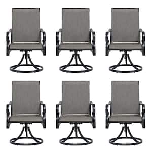 Swivel High Back Outdoor Dining Chair Set of 6