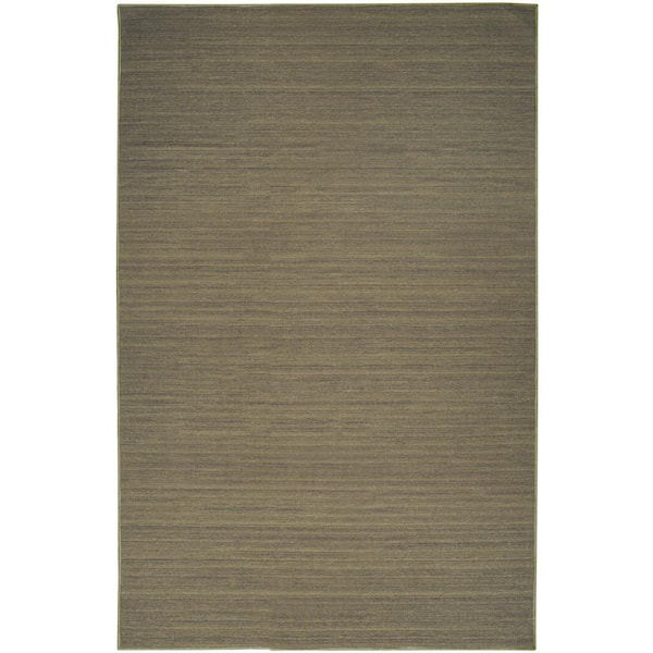 Nourison Washable Essentials Green 5 ft. x 7 ft. All-over design Contemporary Area Rug