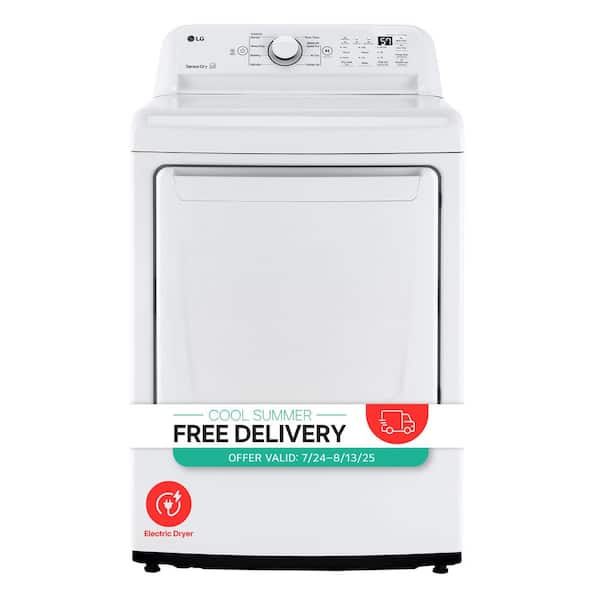 7.3 Cu. Ft. Vented Electric Dryer in White with Sensor Dry