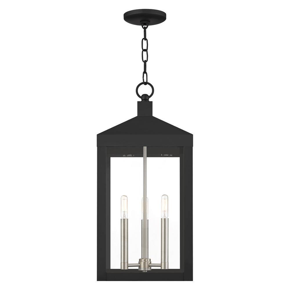 Nyack Modern Black Nickel 3-Light Indoor/Outdoor LED Pendant