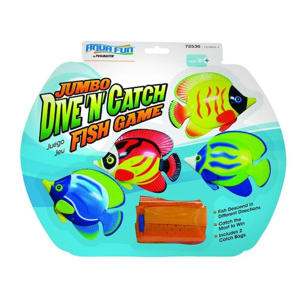 Dive & Grab 7 Pc Swim Set Pool Toy Fish and Net