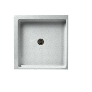 Swanstone 36 in. L x 36 in. W Alcove Shower Pan Base with Center Drain in Tahiti Gray