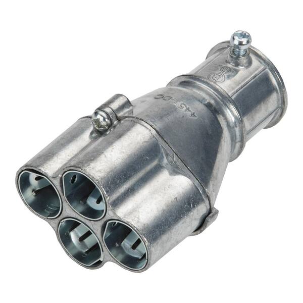 BRIDGEPORT 1 in. MightyMerge EMT to 4 Port AC/MC/FMC Transition