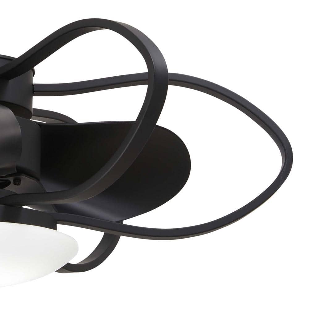 29'' Black LED Ceiling Fan with Remote and Light Kit
