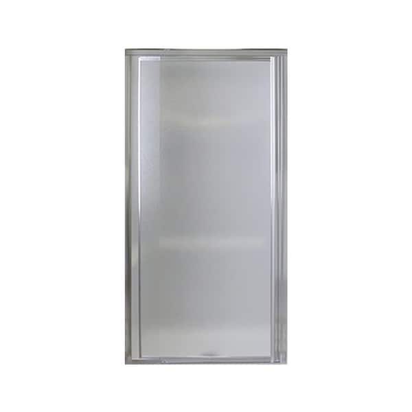 Vista Pivot II 31-1/4 in. x 65-1/2 in. Framed Pivot Shower Door in Silver with Handle