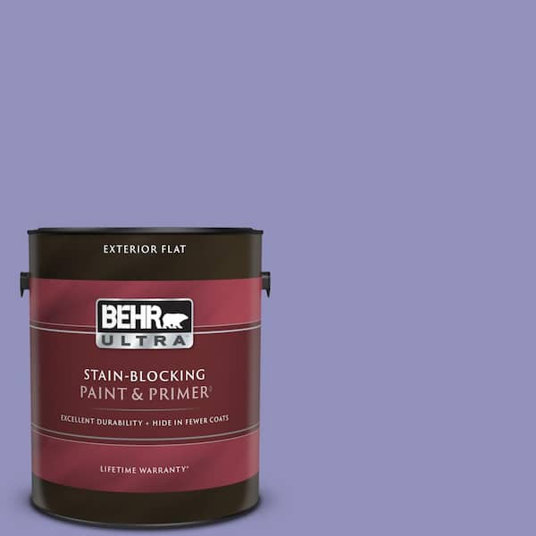 BEHR ULTRA 1 gal. #PPU16-05 Lily of the Nile Flat Exterior Paint & Primer