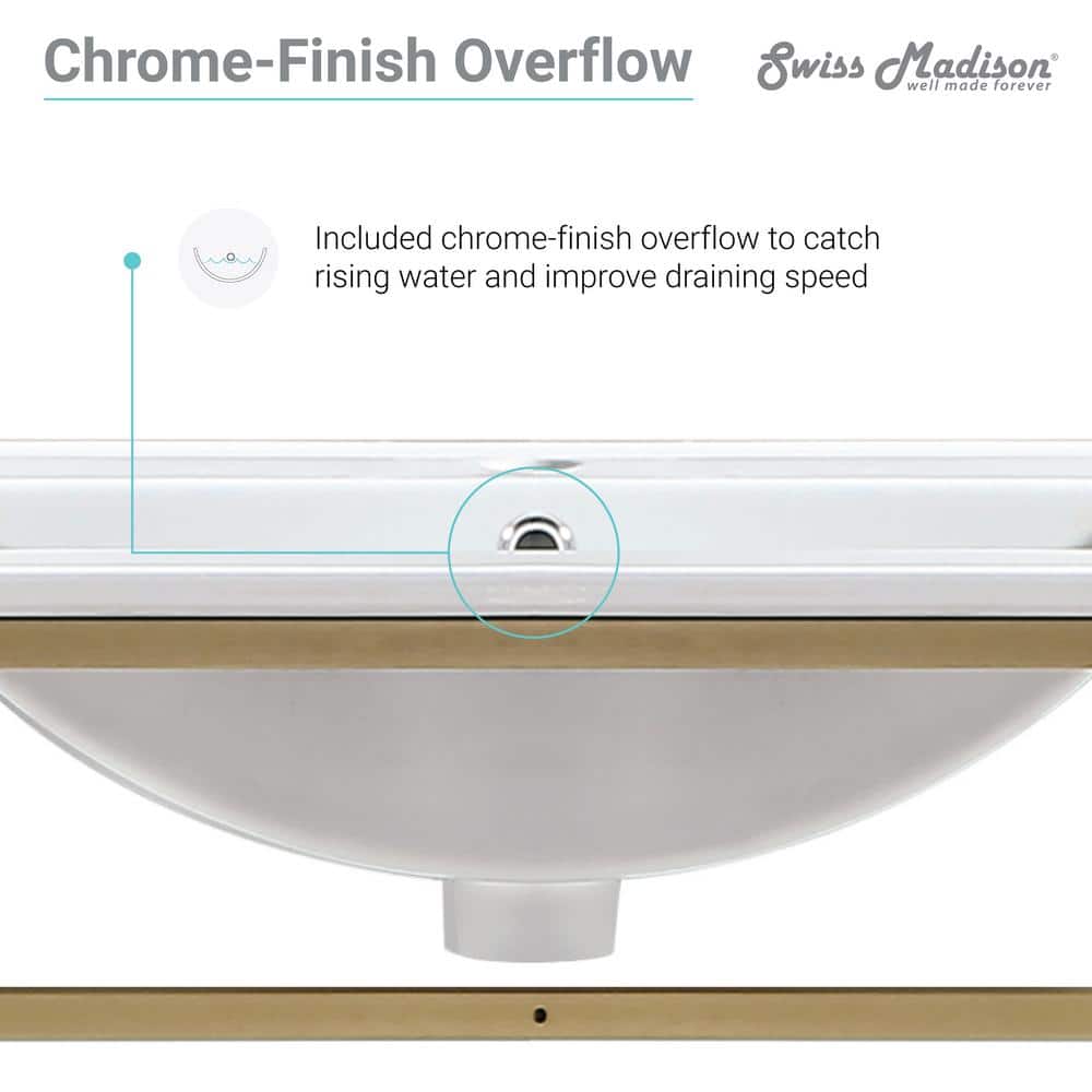 Pierre 36" Gold Stainless Steel Floating Bathroom Vanity with Glossy White Ceramic Sink