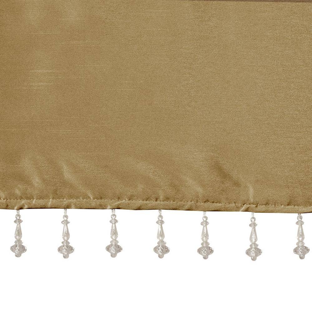 Natalie 26 in. L 50 in. W Bronze Faux Silk Light Filtering Window Valance