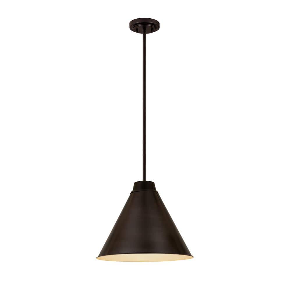 Eaton 18" Matte Black and Nickel Industrial Pendant Light