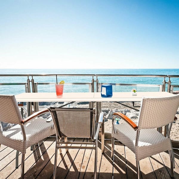 6 ft. Folding Rectangle Portable Plastic Indoor Outdoor Picnic Table Party Dining Camp Tables