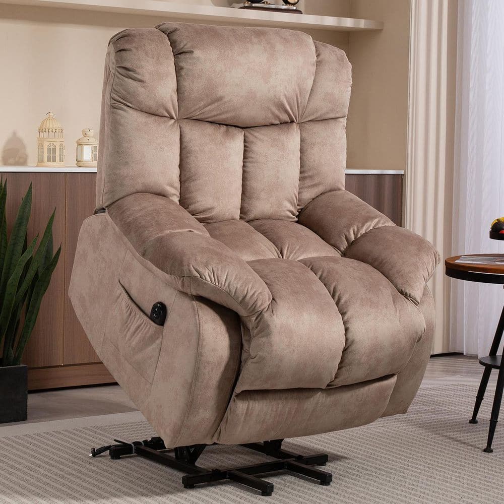 aisword Camel Upgraded Microfiber Power Lift Recliner for Elderly