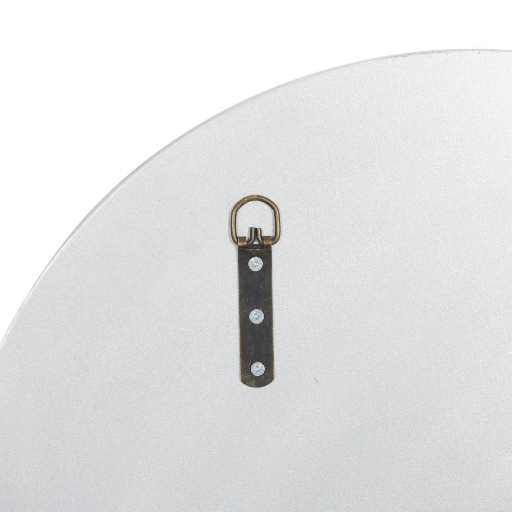 20" White Mirrored Wall Clock with Floating Crystals