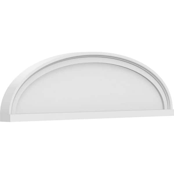 Ekena Millwork 2 in. x 34 in. x 9-1/2 in. Elliptical Smooth Architectural Grade PVC Pediment Moulding
