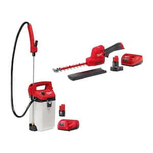 M12 12-Volt 2 Gal. Lithium-Ion Cordless Handheld Sprayer Kit and M12 FUEL 8 in. Hedge Trimmer Combo Kit