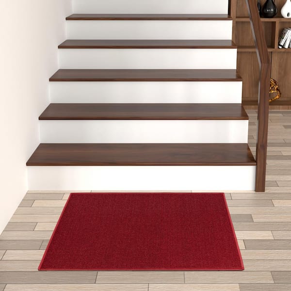 Ottomanson Classics Non-Slip Rubberback Oriental 2x3 Indoor Area  Rug/Entryway Mat, 2'3 x 3', Red