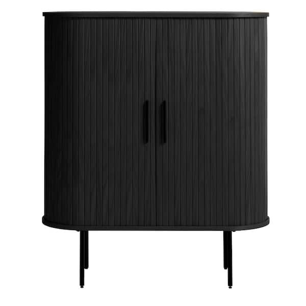 Nyhus Nebula Black Oak Cabinet with Gliding Doors