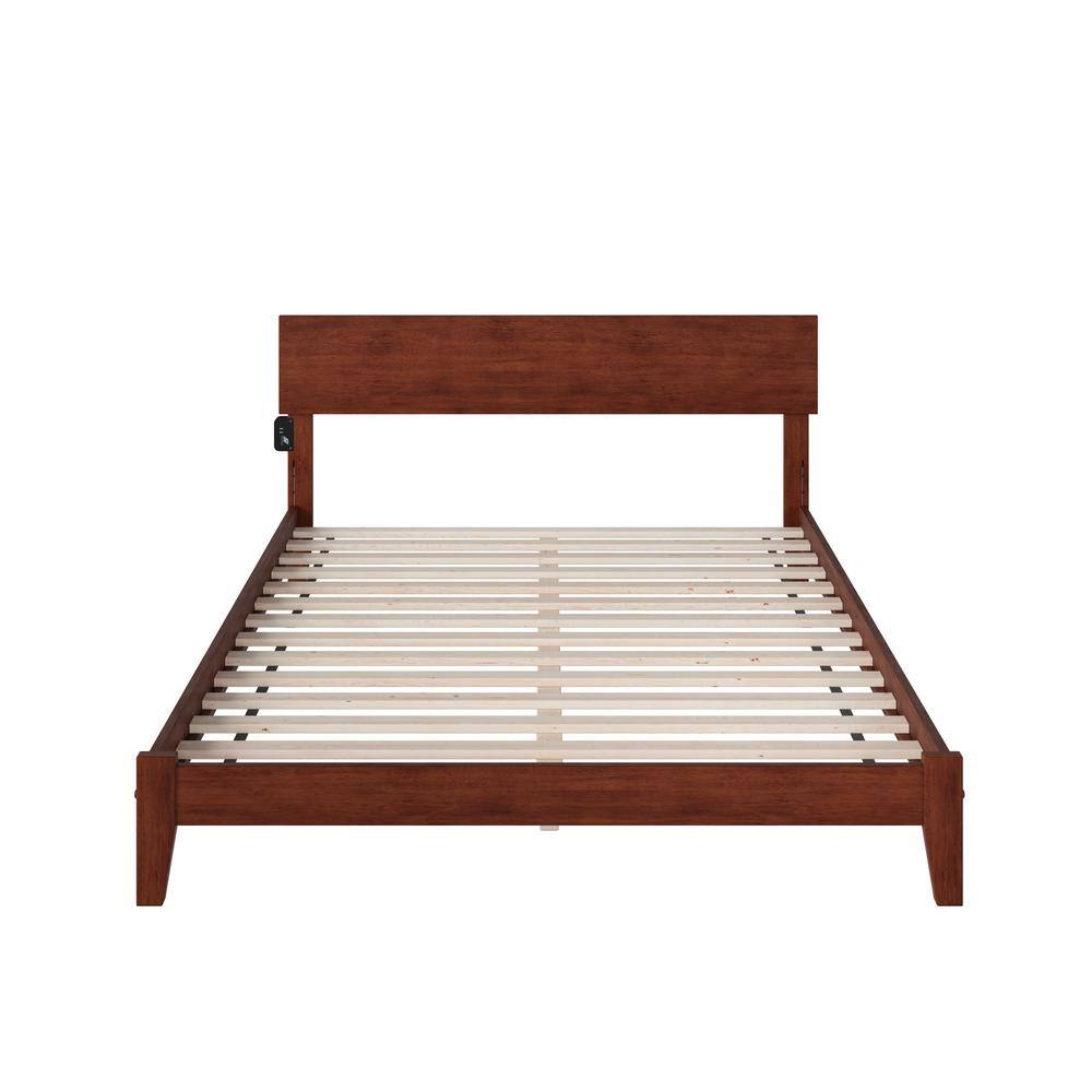 AFI Orlando Walnut King Solid Wood Frame Low Profile Platform Bed with