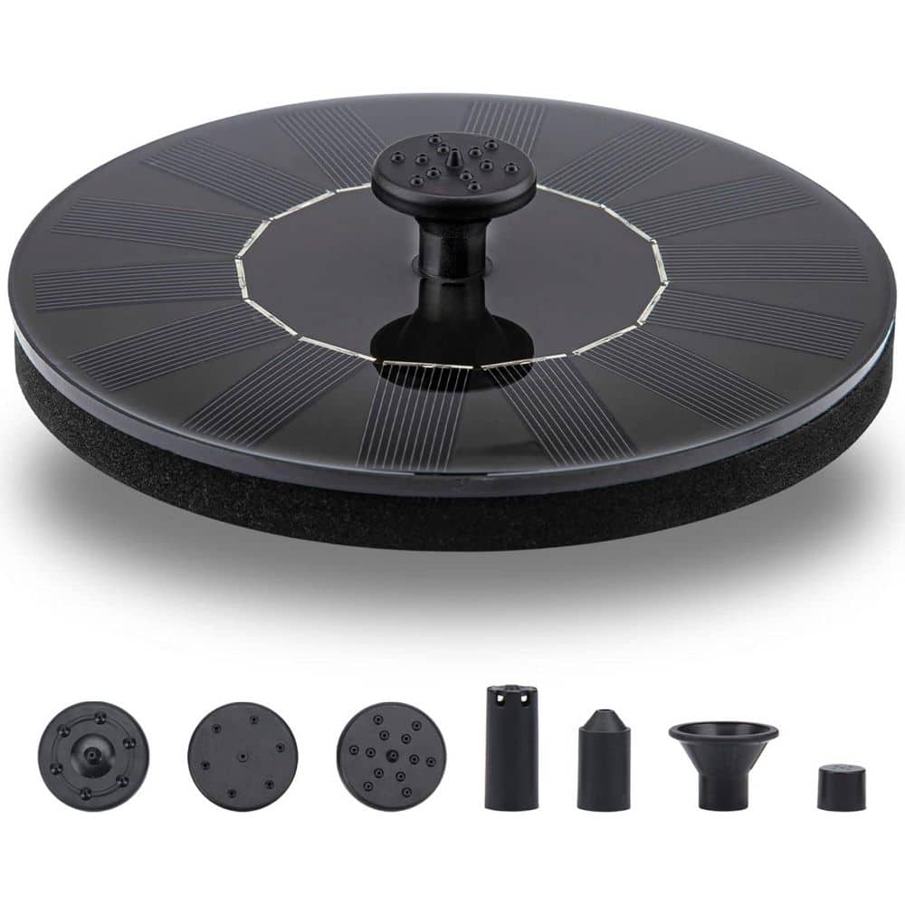 Solar Fountain Pump 1.5 W Upgraded Submersible Kit for Bird Bath, Small Pond, Garden, Lawn with 4 Nozzles price history on PriceWatchPro